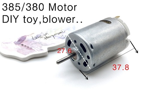 385 RS385 диаметр вала 2,3 мм, магнитный двигатель для самостоятельной сборки, электрическая игрушка плюшевая воздуходувка ► Фото 1/1