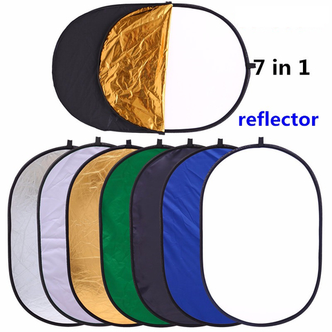 100x150 см 7in1 1,5 м Портативный складной Овальный мульти-светоотражатель Фото Студийный Отражатель фотография Аксессуары ► Фото 1/6