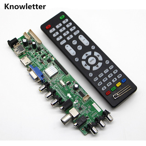 Универсальный контроллер для ЖК-телевизора DS.D3663LUA.A8, DVB-T 3663, версия 3463A, русская версия, USB ► Фото 1/4