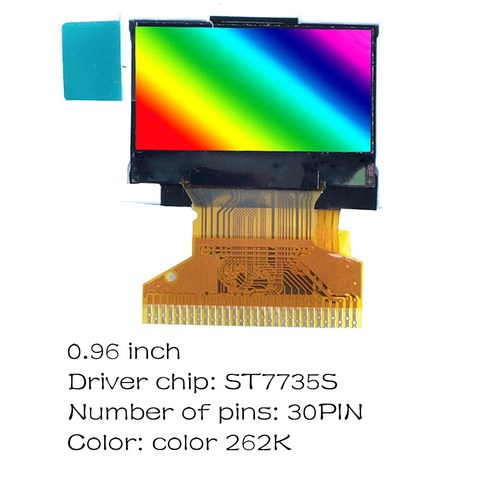 0,96 дюймовый OLED дисплей, 30PIN SSD1315 SSD1306 ST7735S 12864 точечная матрица, ЖК-дисплей, модуль, синий/белый, опционально ► Фото 1/1