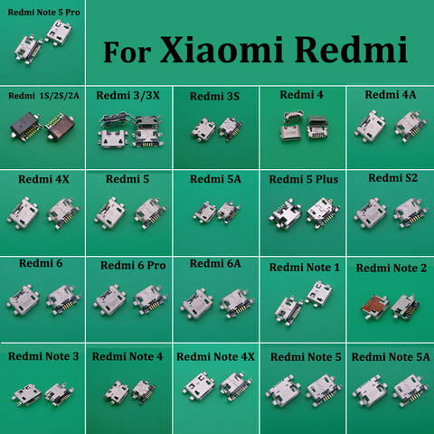 21 модель для Xiaomi Redmi 1S 2S 2A 3 3X 3S 4 4A 4X 5 5A 5 PLUS S2 6 PRO Micro USB разъем для зарядки, разъем питания ► Фото 1/1