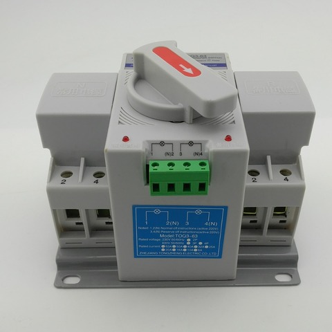 2P 63A 230V MCB тип двойной мощности автоматический переключатель передачи ATS ► Фото 1/3