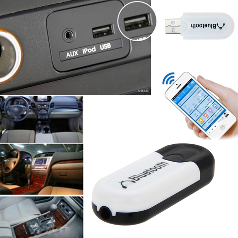 Bluetooth USB A2DP адаптер ключ Bluetooth музыкальный аудио приемник беспроводной стерео разъем 3,5 мм для автомобиля AUX Android/IOS ► Фото 1/6