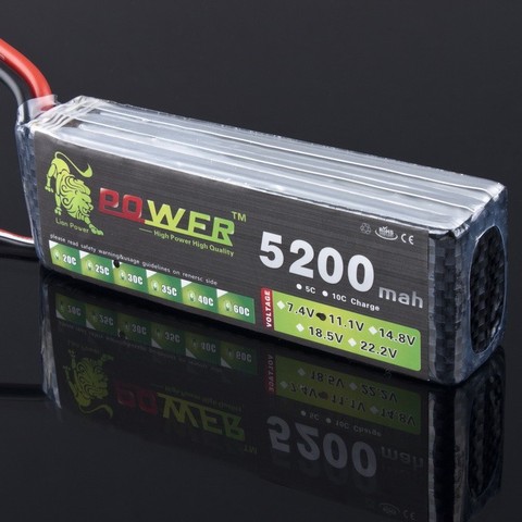 Высококачественный аккумулятор LION POWER Lipo 3S 11,1 В 5200 мАч 30C, аккумулятор для радиоуправляемого вертолета, радиоуправляемого автомобиля, лодки,... ► Фото 1/5