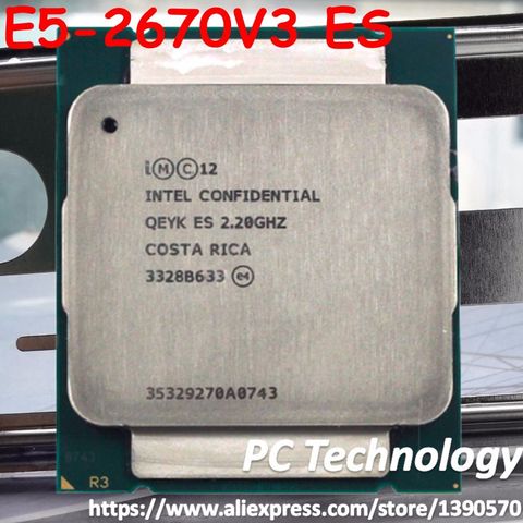 Оригинальный процессор Intel Xeon ES version QEYK, 2,20 ГГц, 30 м, 12 ядер, 22 нм, E5 2670V3, процессор для E5-2670V3 ► Фото 1/1