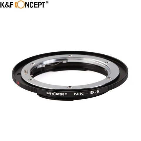 Кольцо-адаптер для объектива камеры K & F CONCEPT, подходит для объектива Nikon F AI-S + бесконечный фокус на корпус камеры Canon EOS EF ► Фото 1/6