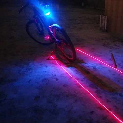 5 светодиодов, 2 лазерных велосипедных фонаря, генератор поворотных сигналов, умная лампа, фара, масштабируемый, езда на велосипеде в ночное ... ► Фото 1/5