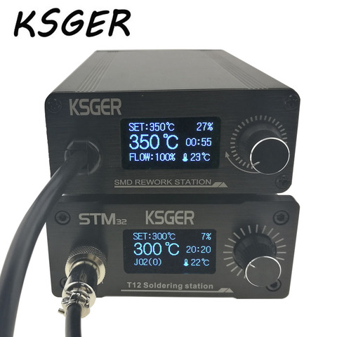 KSGER Upgrade 700 Вт паяльная станция для паяльника с 4 наконечниками NozzlesT12 STM32 OLED паяльная станция ► Фото 1/6