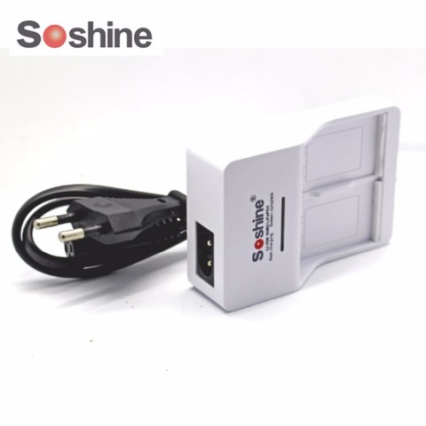 Soshine V1 9V li-ion Ni-MH зарядное устройство с 2 слотами Вход AC 90-260V 50/60Hz EU/US Plug ► Фото 1/6