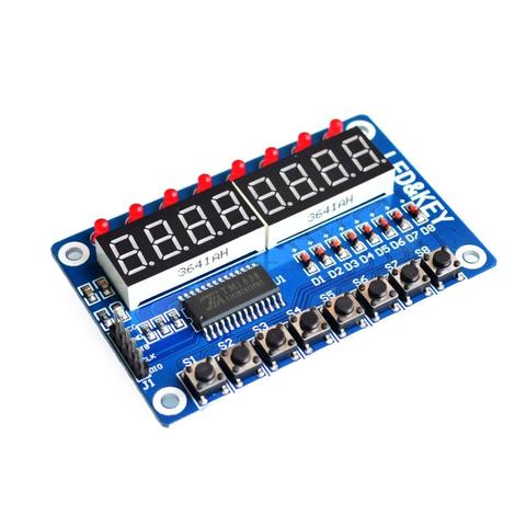 Ключ для AVR нового 8-битного цифрового светодиодного модуля трубки 8-битного TM1638 ► Фото 1/4