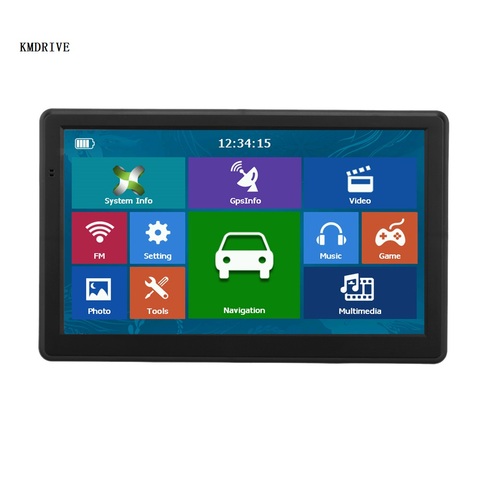 KMDRIVE 7-дюймовый HD Автомобильный GPS-навигатор, спутниковый навигатор 256/8 ГБ, навигаторы, Bluetooth, Φ FM, mp3-плееры ► Фото 1/6