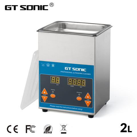 GT SONIC VGT-1620QTD Ultra sonic Cleaner 2L 50 Вт с цифровым дисплеем, нагревательная корзина, ультра звуковая Ванна ► Фото 1/5