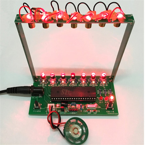 Набор «сделай сам» C51 MCU Laser Harp Kit String DIY Keyboard Kit электронные детали 7 струн электронный набор «сделай сам» технология фортепиано Музыкальная шкатулка ► Фото 1/2