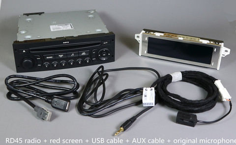Оригинальный автомобильный радиоприемник RD45, USB, AUX, Bluetooth для Peugeot 207, 206, 307, для Citroen C3, C4, C5, CD-плеер, обновленная версия RD4, CD, автомобильная ауди... ► Фото 1/6
