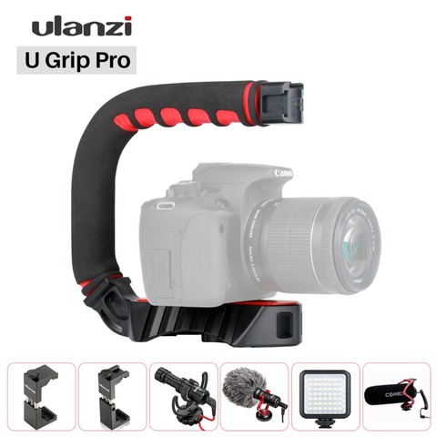 Тройное крепление для холодного башмака Ulanzi U-Grip Pro, ручной захват для видеокамеры, аксессуары для цифровой зеркальной камеры Nikon Canon Sony ► Фото 1/6