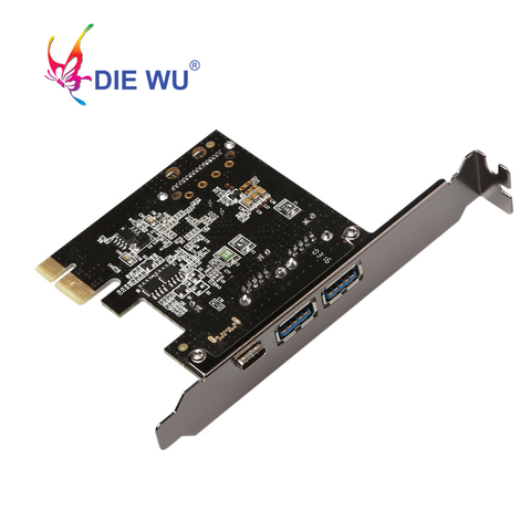 USB 3,1 Type C PCIe Плата расширения PCI-e к 1 Type C и 2 Type A 3,0 USB адаптер PCI Express Riser Card для настольного ПК TXB055 ► Фото 1/3