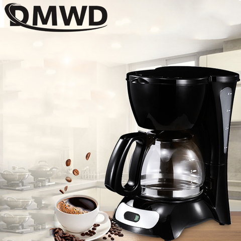 DMWD Полуавтоматическая электрическая кофеварка для латте, эспрессо, мини л Мока, капельная кафе, американская кофеварка, чайник ► Фото 1/3