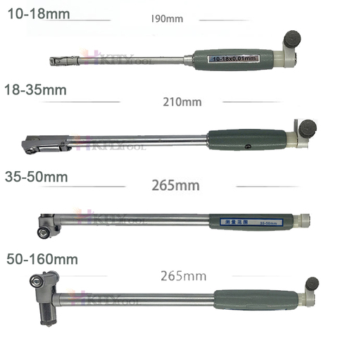 Измерительный стержень + зонд (без индикатора), аксессуары для измерения внутреннего диаметра 10-18 мм 18-35 мм 35-50 мм 50-160 мм ► Фото 1/6