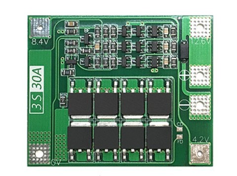 Плата защиты аккумулятора BMS 3S30A, защитная плата для литиевых батарей, приводной двигатель 11,1 В 12,6 В, печатная плата ► Фото 1/3