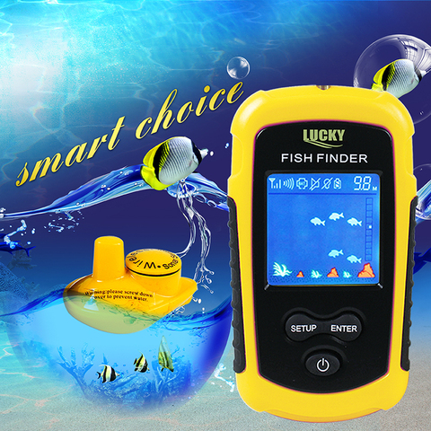 Беспроводной Sonar Рыболокаторы обрабатываются датчиков FindFish Sonar эхолот Рыболокаторы с Цвет Дисплей Рыбалка finder Shore зонд ► Фото 1/6