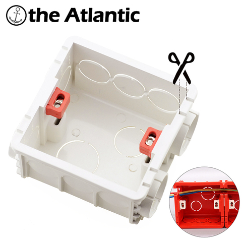 разрезать Монтажная коробка настенный переключатель и розетки подрозетник распределительная коробка 86*86 мм коробка ► Фото 1/5