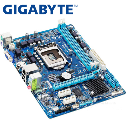 Материнская плата GIGABYTE для настольных ПК с процессором H61, сокетом LGA 1155, i3, i5, i7, DDR3 16 ГБ, uATX, UEFI BIOS, оригинальная, б/у, GA-H61M-DS2 ► Фото 1/1