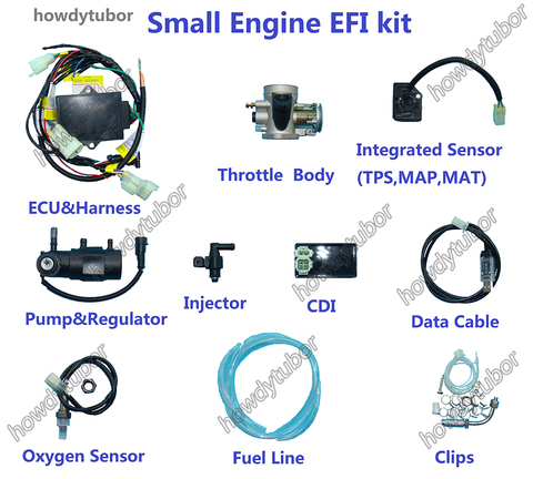 Мотоцикл ATV Скутер, питбайк, багги UAV мопед EFI, маленький двигатель, электронный инжектор топлива, комплект GY6 для микроскопа ► Фото 1/6