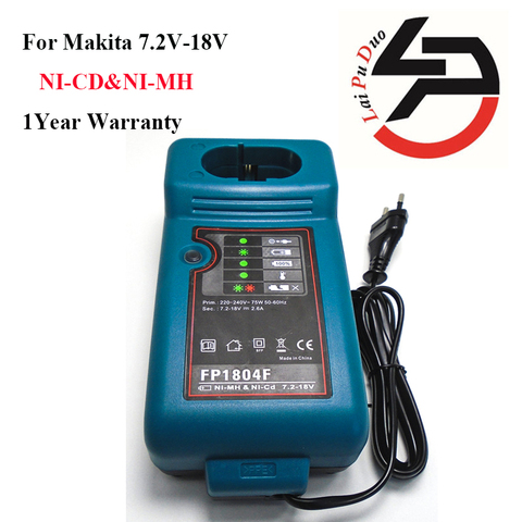 Сменное зарядное устройство для электроинструмента для аккумуляторов Makita DC7100,DC711,DC9700,DC9710,DC18RA,DC18SE,N-CD & Ni-MH ► Фото 1/5