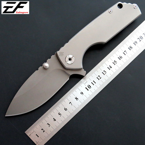 Складной нож Eafengrow EF906, тактический карманный резец с лезвием из стали D2, с ручкой TC4, для повседневного использования, походов, охоты ► Фото 1/1