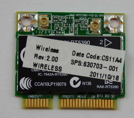 Беспроводная Wi-Fi карта для ноутбука HP Pavilion G6-1B60US с винтом P/N: 630703-001 ► Фото 1/1