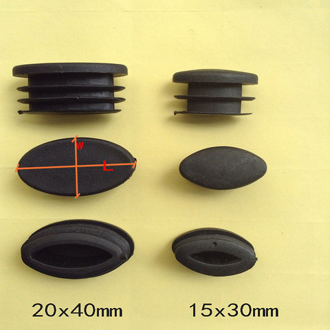 50 шт. 15x30 20x40 защитная накладка на трубку в форме оливы, овальная эллиптическая вставка на трубку, Концевая накладка на ножки стула ► Фото 1/4