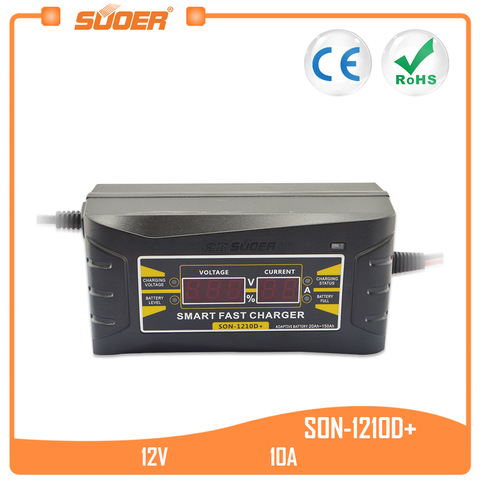 Suoer【 зарядное устройство 】новый дизайн, зарядное устройство для аккумулятора 12 В, автомобильное зарядное устройство для аккумулятора (SON-1210D +) ► Фото 1/1