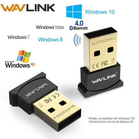 Мини Usb Bluetooth адаптер Wavlink V4.0, донгл, Низкоэнергетический usb-адаптер с золотым покрытием, Plug & Play, микро-ключ для ПК, ноутбуков, настольных ПК ► Фото 1/6
