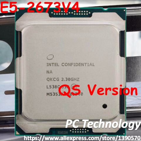 Процессор Intel Xeon QS, версия E5 2673V4, 20 ядер, 2,30 ГГц, 50 Мб, 14 нм, 2673 дюйма, процессор E5, V4, оригинал, для процессоров Intel Xeon QS, E5, ► Фото 1/4