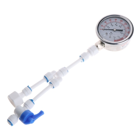 Манометр для водопроводных труб 2 в 1, антивибрационный измеритель давления 0-0615 МПа # ► Фото 1/6