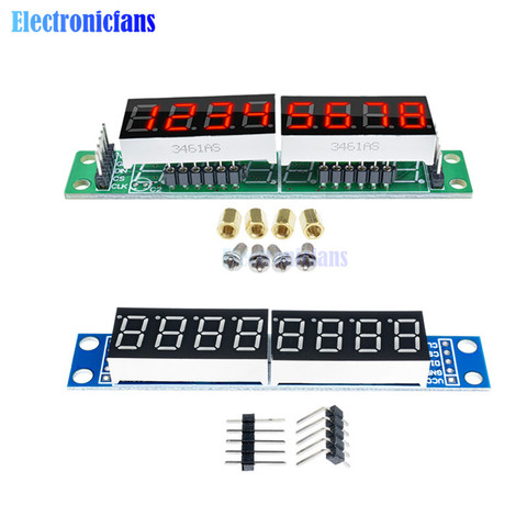 MAX7219 светодиодный модуль 8-значный 7 сегментный, цифровой, светодиодный дисплей трубка для arduino MCU микроконтроллер серийный драйвер 7-сегмент ... ► Фото 1/6