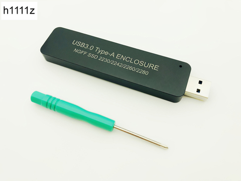 Корпус SSD NGFF M.2 до USB3.0 Type-A SSD Внешний корпус Корпус для хранения адаптер конвертер Поддержка 2230 2242 2260 SSD M2 ► Фото 1/6