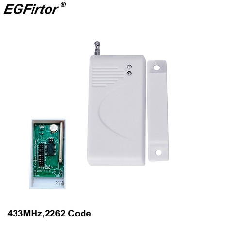 433 МГц 2262 код беспроводной датчик оконной двери магнитный контактный деревянный дверной сигнализатор для беспроводной GSM домашняя сигнализ... ► Фото 1/6