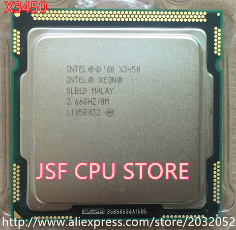 Четырехъядерный процессор Intel Xeon X3450, 2,66 ГГц/8 м/2.5GTs SLBLD разъем LGA1156 (100% рабочий, бесплатная доставка) ► Фото 1/1