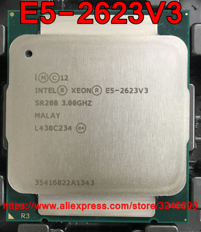 Процессор Intel ЦП Xeon, процессор SR208, 3,00 ГГц, 4 ядра, 10 м, E5-2623V3, V3, E5, 2623V3, бесплатная доставка, E5, 2623, V3 ► Фото 1/1