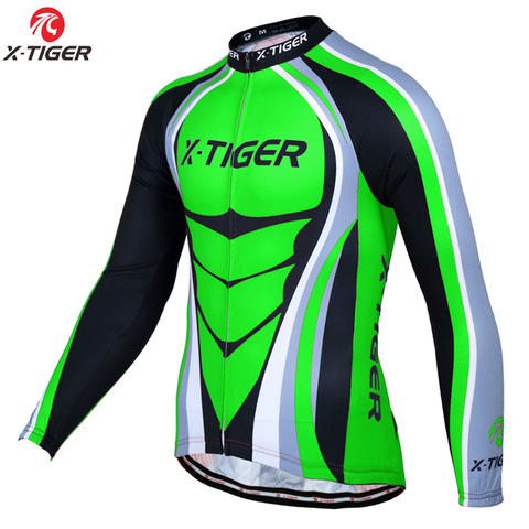 X-Tiger Pro, Майки для велоспорта с длинным рукавом, одежда для горного велосипеда, дышащая одежда для велоспорта, одежда для велоспорта Ropa Ciclismo ► Фото 1/6