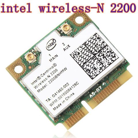 Intel Centrino Wireless-N 2200 2200BNHMW 802.11b/g/N, 300 Мбит/с 2x2, однодиапазонная Wi-Fi карта ► Фото 1/2