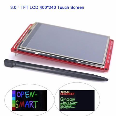 Сенсорный ЖК-экран TFT 3,0 дюйма, резистивная панель дисплея 400*240, модуль коммутационной платы R61509V для Arduino UNO R3 OPEN-SMART FZ3286 ► Фото 1/4