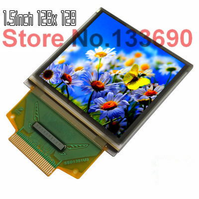 Цветной OLED-дисплей 1,5 дюйма с разрешением 128x128, стандартный параллельный интерфейс, контроллер SSD1351, 30 контактов, оригинал ► Фото 1/3