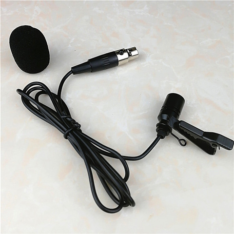 Конденсаторный мини-Микрофон XLR, петличный микрофон с зажимом для караоке, с 4 контактами, разъем TA4F ► Фото 1/4