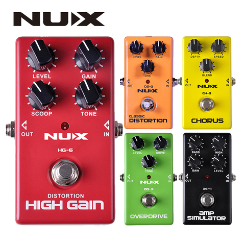 Педаль с эффектами NUX CH3 DS3 AS4 HG6 OD3, классический симулятор Overdrive AMP, педали с высоким коэффициентом усиления для электрогитары, запчасти для ги... ► Фото 1/6