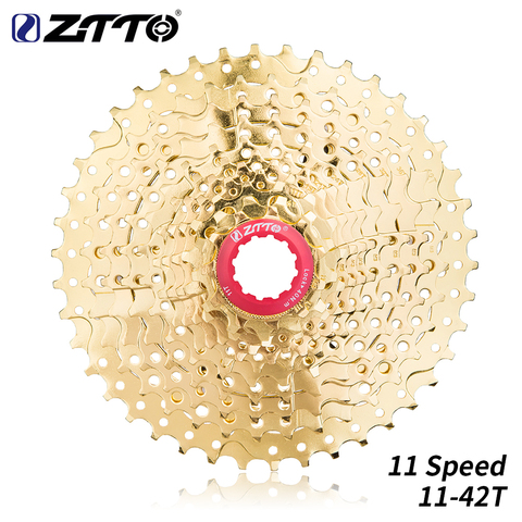 ZTTO 11 скоростей 11-42T Золотой горный велосипед кассета Золотая Звездочка свободное колесо велосипедные части для XT M8000 SLX M7000 k7 NX GX ► Фото 1/6