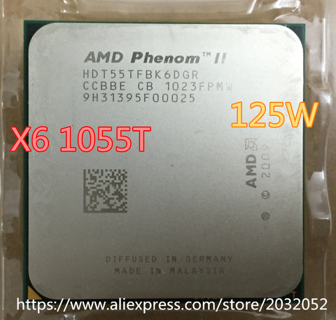 Процессор AMD X6 1055T, шестиядерный процессор 2,8 ГГц/3 м/125 Вт, сокет AM3, настольный процессор (100% рабочий, бесплатная доставка) ► Фото 1/1