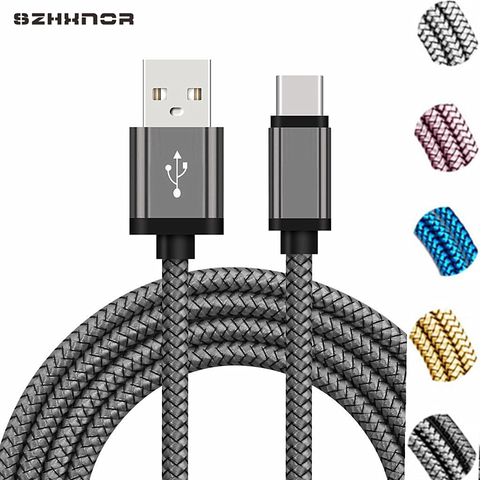 USB C зарядное устройство 2 м 1 м длинный USB кабель для передачи данных Быстрая Зарядка Тип C для Huawei Honor 10 P20 Lite Samsung Galaxy A8 2022 A7 2017 a5 2017 ► Фото 1/6