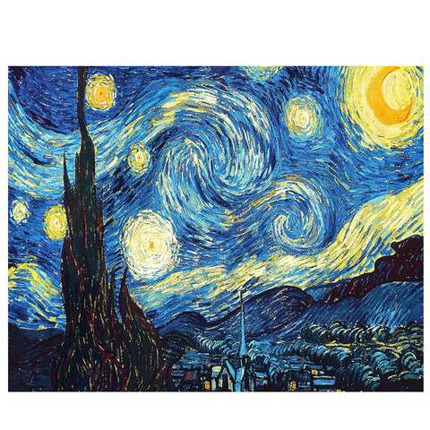 Картина из страз Ван Гога «Звездная ночь», Набор для вышивки крестиком 5D, абстрактная картина из смолы, картина из страз, мозаика, хобби, руко... ► Фото 1/6